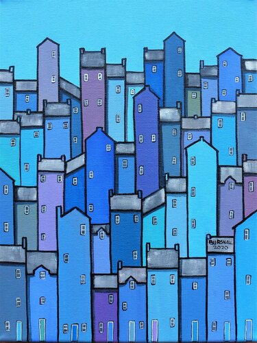 Blues Town di Paul Bursnall, Pittura in vendita su Singulart