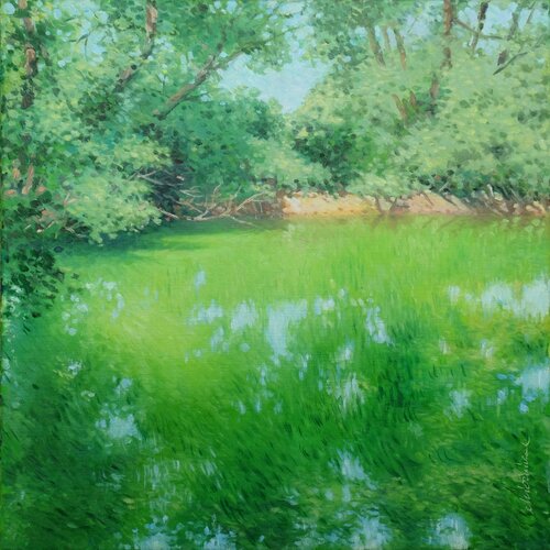 Summer on the Rhine 1. van Richard Mierniczak, Schilderij te koop op Singulart