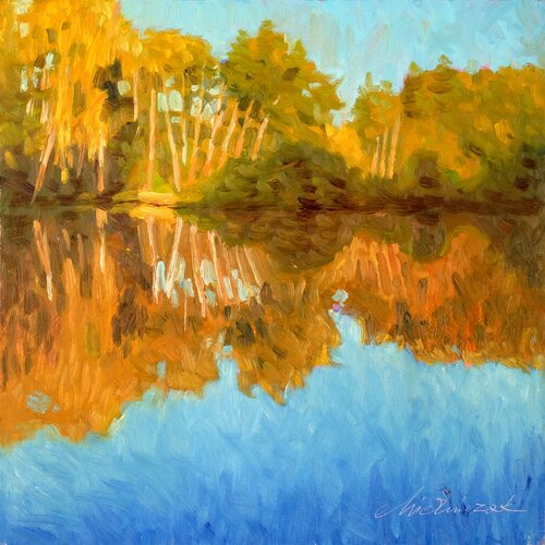 By the Water Pond in the Evening SunIn the Black Forest 16. von Richard Mierniczak, Malerei kaufen auf Singulart