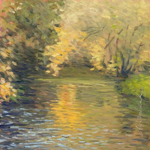 River in Autumn - In the Black Forest 22. von Richard Mierniczak, Malerei kaufen auf Singulart