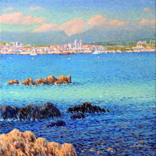 View on Antibes 2. by Richard Mierniczak, Painting for Sale on Singulart