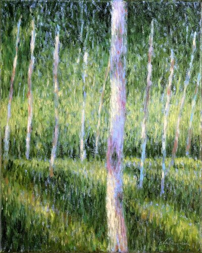 Birch forest di Richard Mierniczak, Pittura in vendita su Singulart