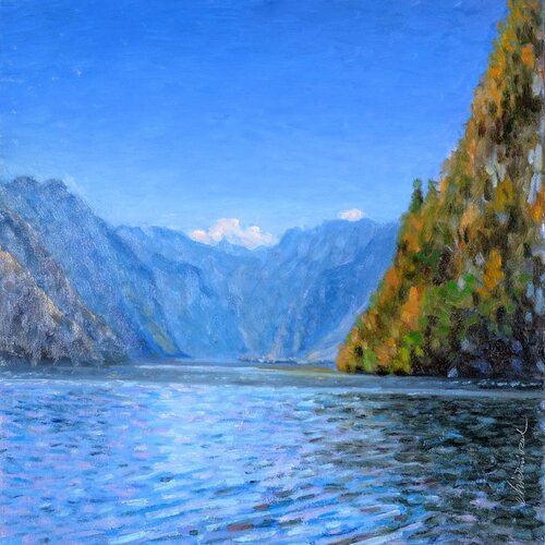 On Lake Königssee by Richard Mierniczak, Painting for Sale on Singulart