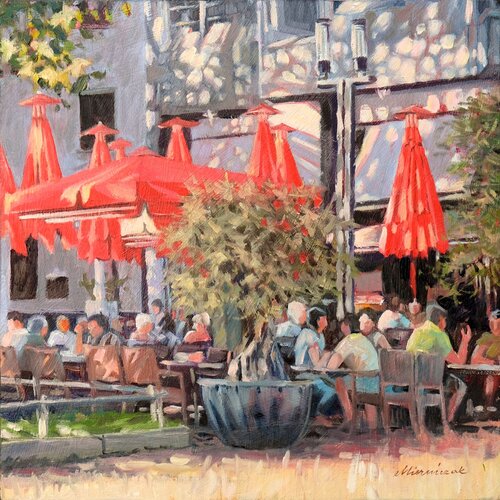 Summer in the city par Richard Mierniczak, Peinture en vente sur Singulart