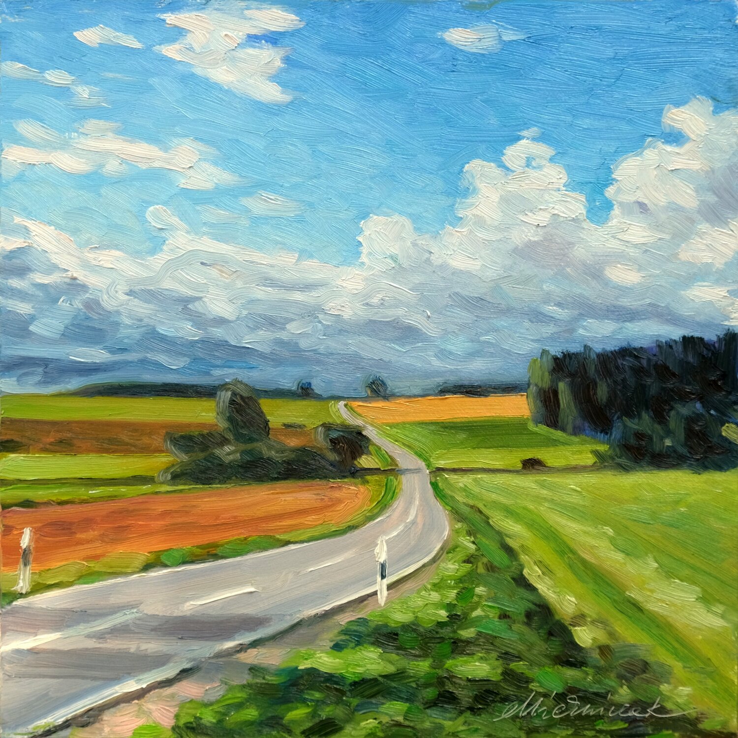 Road to Trichtingen - In the Black Forest 11. Richard Mierniczak Peinture originale à vendre