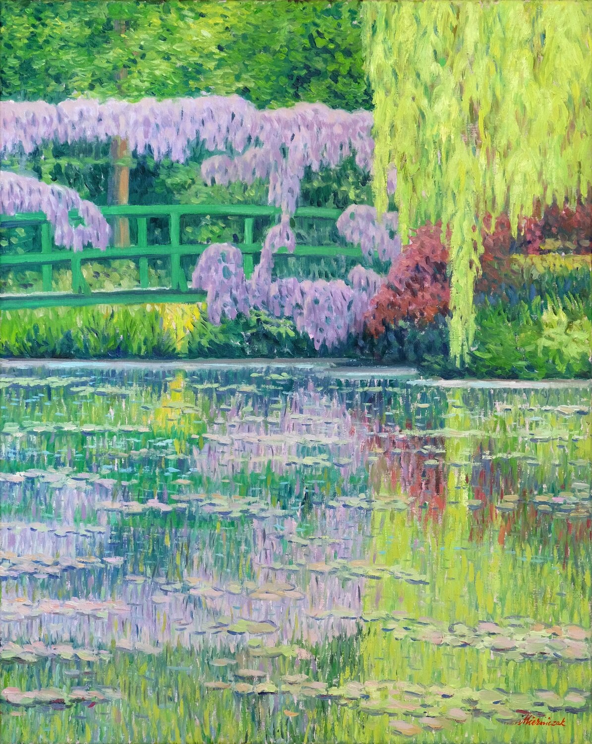 Wisteria in Giverny Richard Mierniczak Originalgemälde zu verkaufen