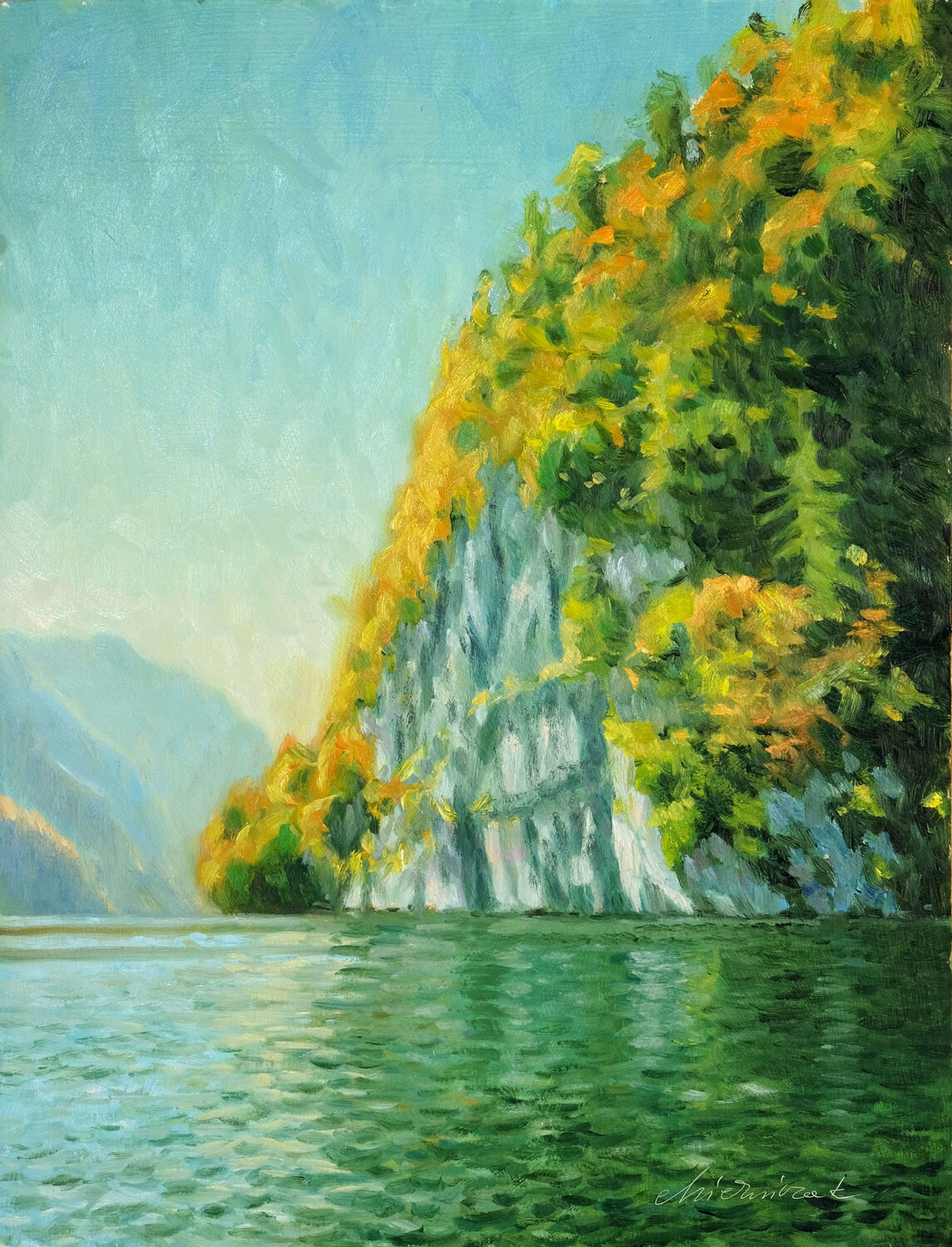 At Koenigssee 3. (Bavaria) Richard Mierniczak Originalgemälde zu verkaufen