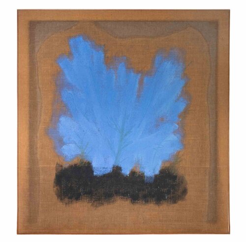 Blue Mass on Black by Salvatore Emblema, Painting for Sale on Singulart
