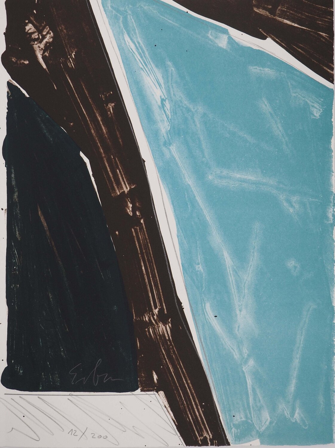 Superposition de couleurs, Lithographie originale signée Ulrich Erben Édition à vendre