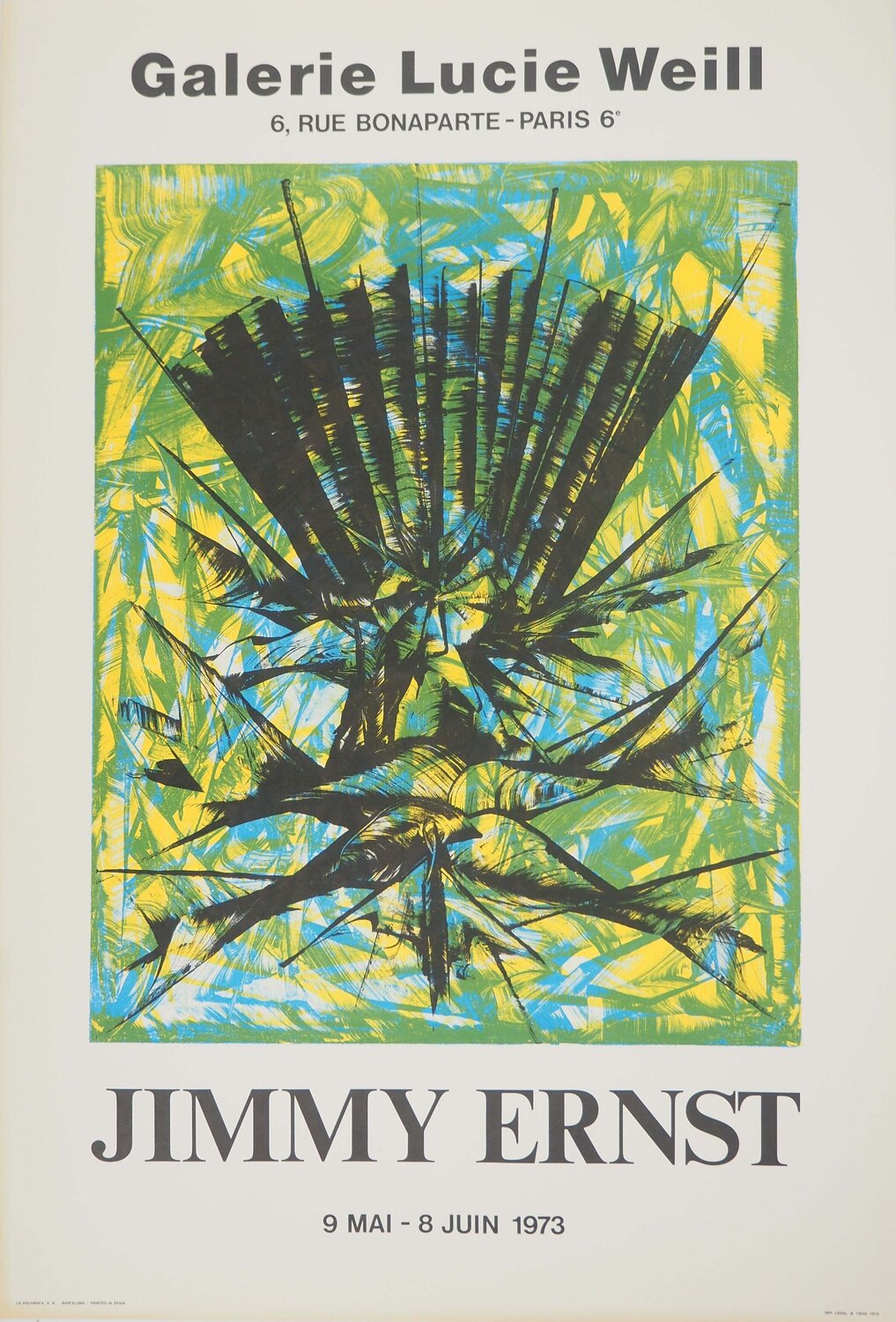 Composition abstraite Jimmy Ernst Édition à vendre