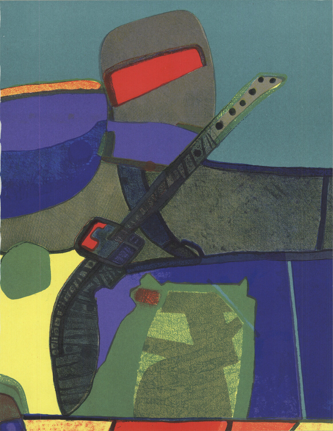 Arizovert - 1972 Lithograph 12.25" x 9.5" Maurice Estève Stampa in vendita
