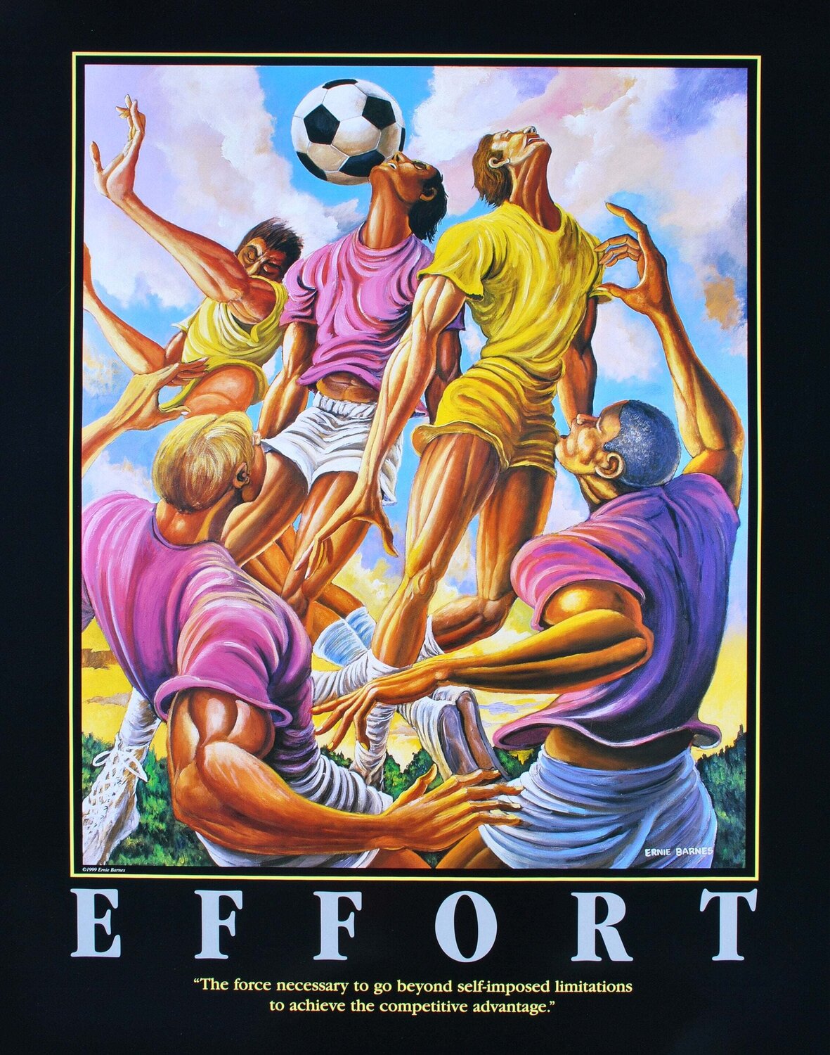 Effort (Football) Ernie Eugene Barnes Print for sale