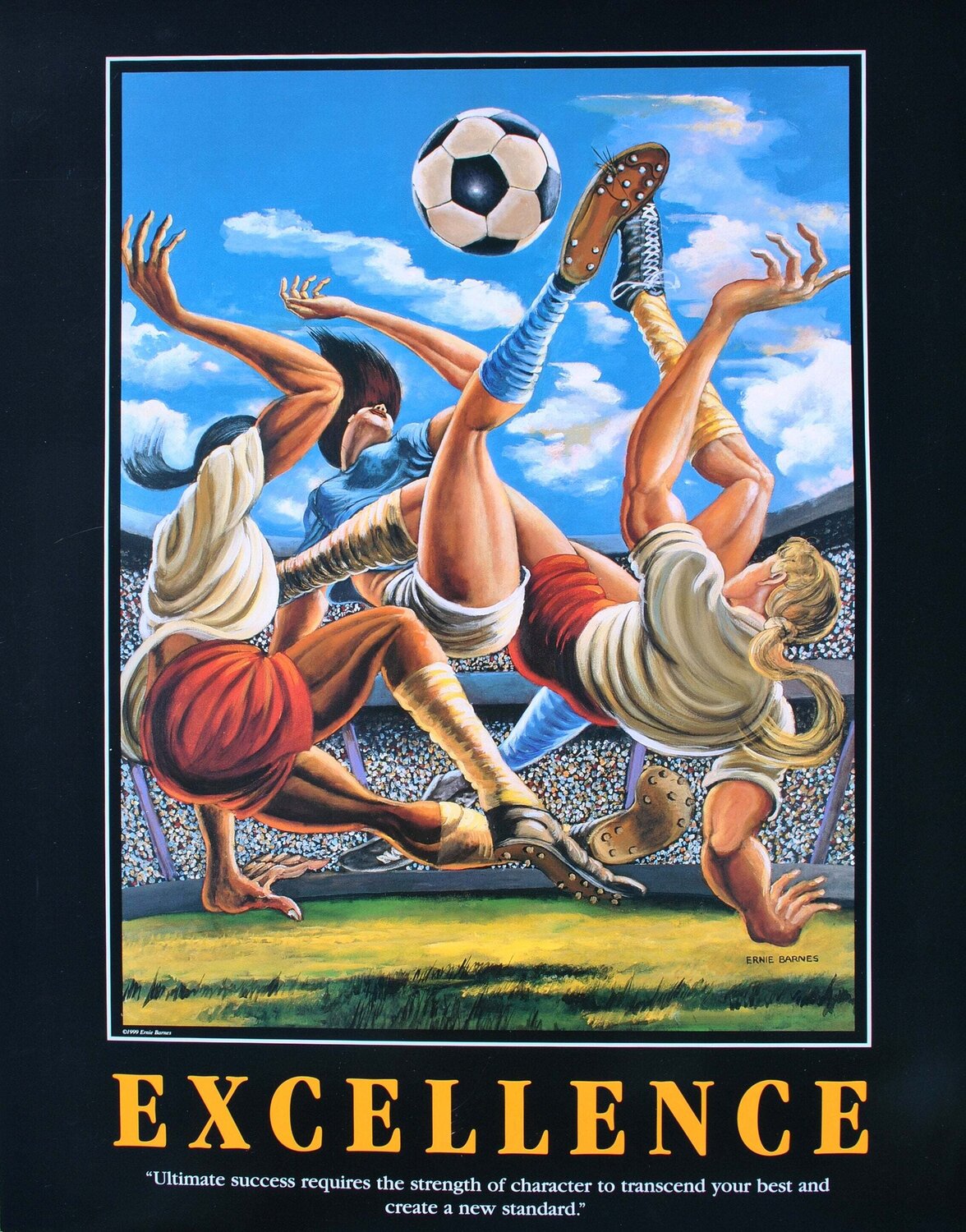 Excellence (Football) Ernie Eugene Barnes Impresión en venta