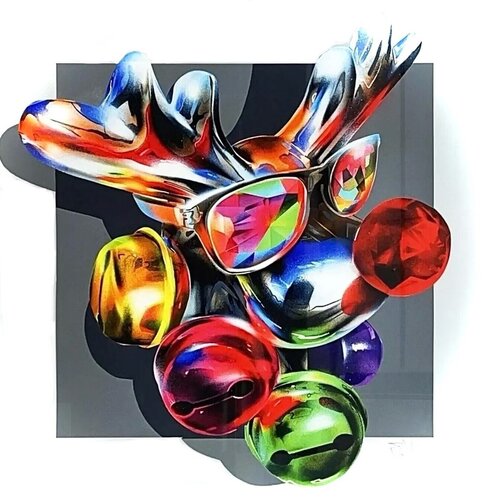 Rude-Dolph (hand-finished) by Fanakapan, Print for Sale on Singulart