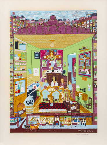 Family Supper van Ralph Fasanella, Afdruk te koop op Singulart