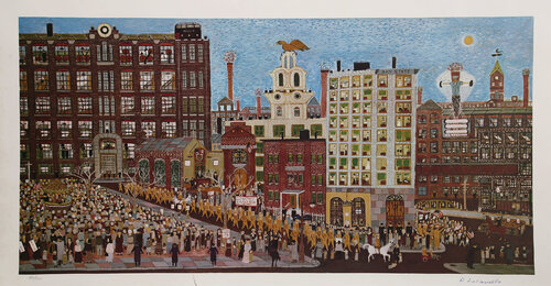 The Bread & Roses Strike de Ralph Fasanella, Impresión a la venta en Singulart