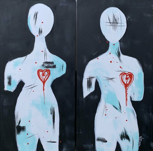 Friends 63 van Veronica Vilsan, Schilderij te koop op Singulart