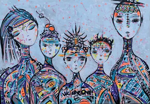 FRIENDS 67 van Veronica Vilsan, Schilderij te koop op Singulart