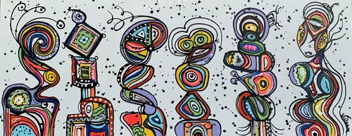 FRIENDS 70 van Veronica Vilsan, Schilderij te koop op Singulart