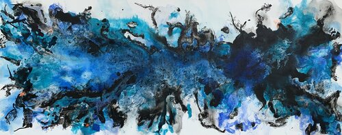 Blue Flame 9, 2021 van Veronica Vilsan, Schilderij te koop op Singulart