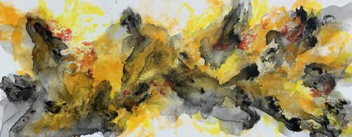 Yellow Flame 2, 2021 van Veronica Vilsan, Schilderij te koop op Singulart
