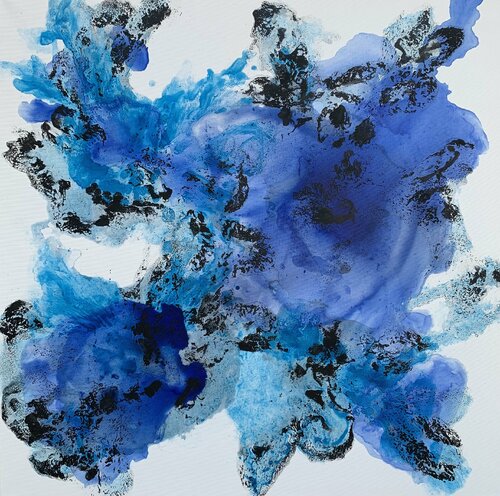 BLUE FLAME 10, 2021 van Veronica Vilsan, Schilderij te koop op Singulart