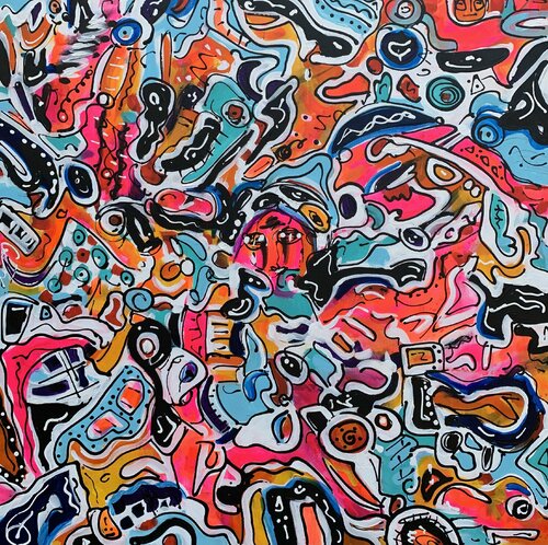 Life in Colors 63 van Veronica Vilsan, Schilderij te koop op Singulart