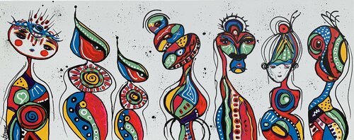 FRIENDS 74 van Veronica Vilsan, Schilderij te koop op Singulart
