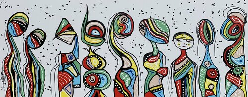FRIENDS 75 van Veronica Vilsan, Schilderij te koop op Singulart