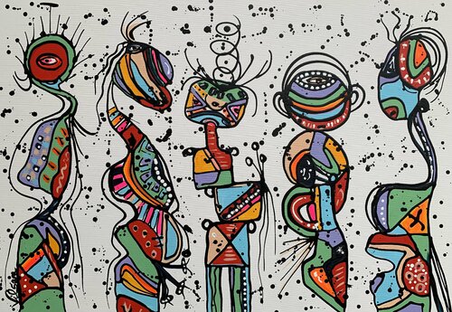 FRIENDS 76 van Veronica Vilsan, Schilderij te koop op Singulart