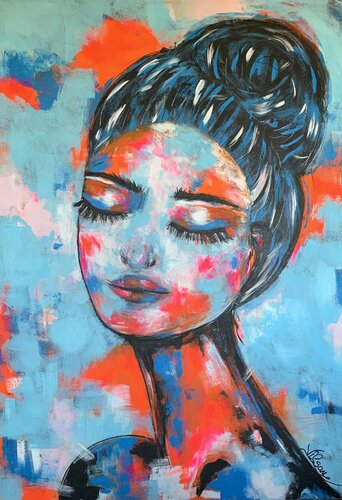 Colors of the Heart par Veronica Vilsan, Peinture en vente sur Singulart