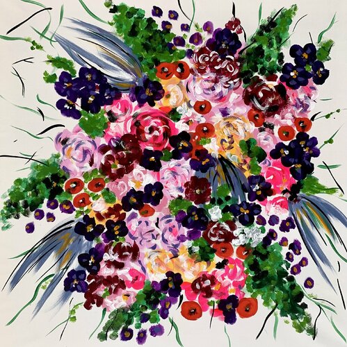 Garden of Joy 48 van Veronica Vilsan, Schilderij te koop op Singulart