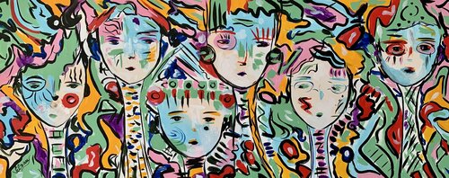 Free Spirits 9 van Veronica Vilsan, Schilderij te koop op Singulart