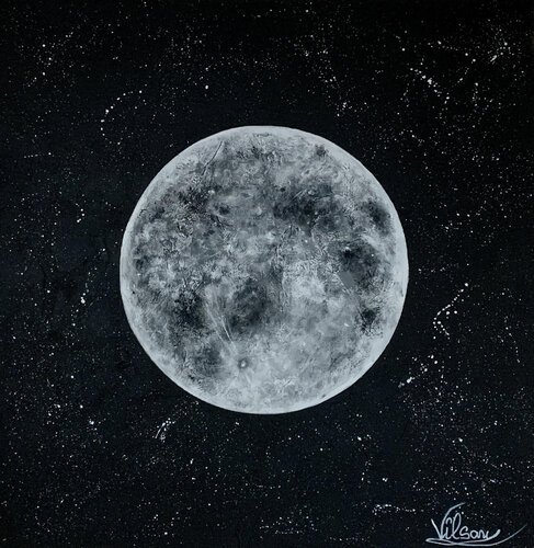 "I give you the Moon'' van Veronica Vilsan, Schilderij te koop op Singulart