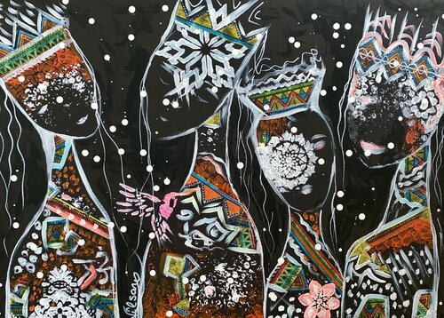 Friends 80 van Veronica Vilsan, Schilderij te koop op Singulart
