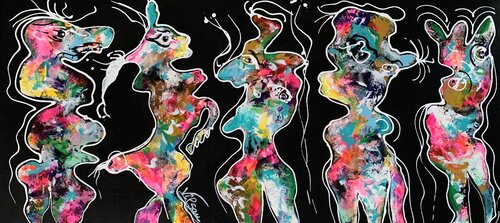 Friends 81 van Veronica Vilsan, Schilderij te koop op Singulart