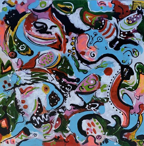 LIFE IN COLORS 80 van Veronica Vilsan, Schilderij te koop op Singulart