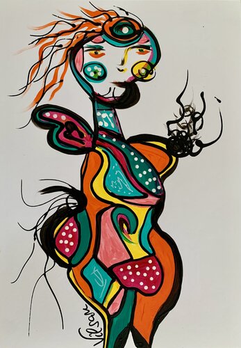 Friends 82 van Veronica Vilsan, Schilderij te koop op Singulart