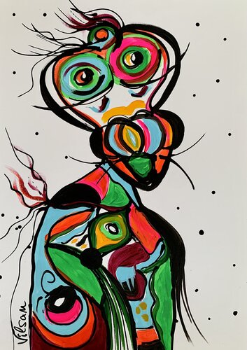 Friends 83 van Veronica Vilsan, Schilderij te koop op Singulart