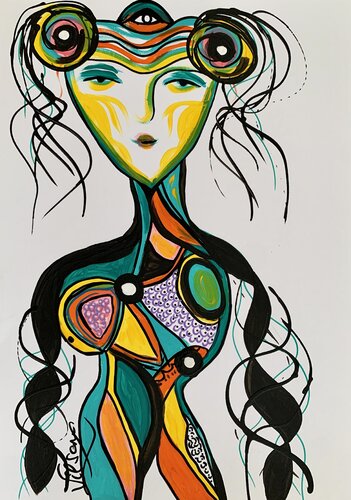 Friends 84 van Veronica Vilsan, Schilderij te koop op Singulart