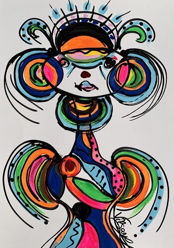 Friends 87 van Veronica Vilsan, Schilderij te koop op Singulart