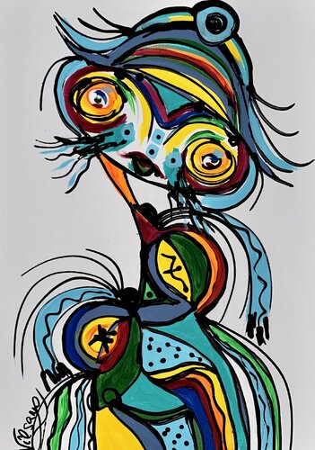Friends 88 van Veronica Vilsan, Schilderij te koop op Singulart