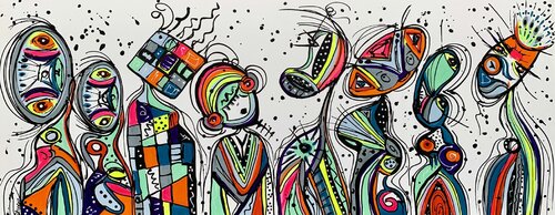 Friends 98 van Veronica Vilsan, Schilderij te koop op Singulart