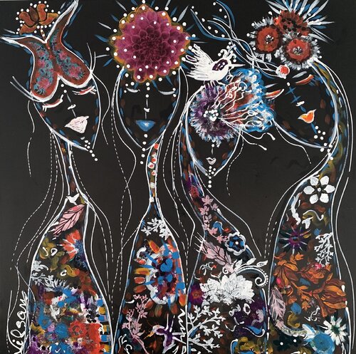 Friends 100 di Veronica Vilsan, Pittura in vendita su Singulart