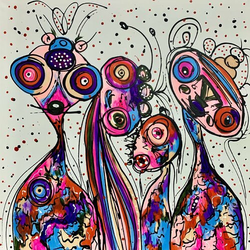 Friends 35 van Veronica Vilsan, Schilderij te koop op Singulart