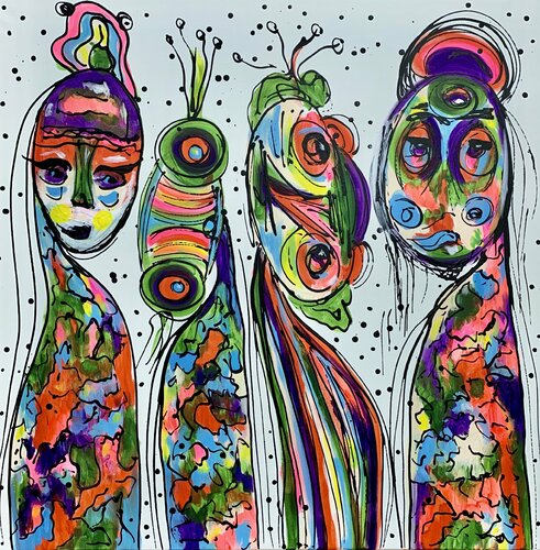Friends 37 van Veronica Vilsan, Schilderij te koop op Singulart