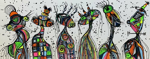 FRIENDS 39 par Veronica Vilsan, Peinture en vente sur Singulart