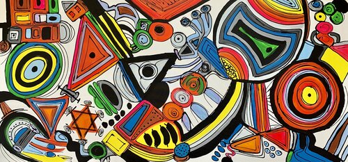 71''x 33''(180x85cm), Life in Colors 23 van Veronica Vilsan, Schilderij te koop op Singulart