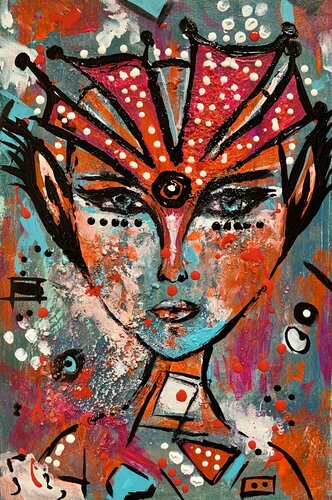 A queen, 2020 van Veronica Vilsan, Schilderij te koop op Singulart