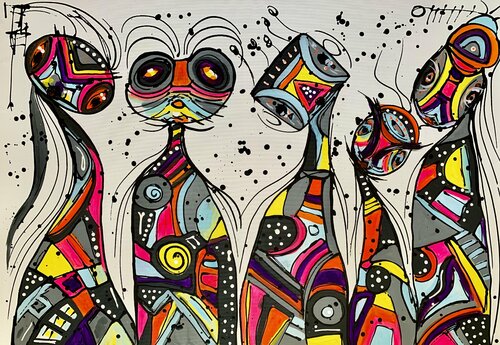 FRIENDS 43 par Veronica Vilsan, Peinture en vente sur Singulart